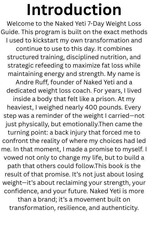 This is the way: Naked Yeti 7 Day Kickstart weight loss program